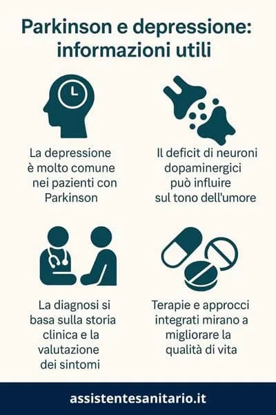 infografica depressione parkinson