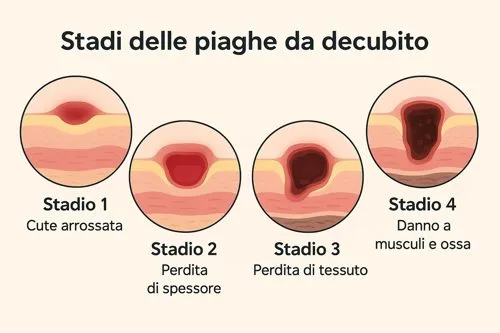 infografica stadi piaghe da decubito