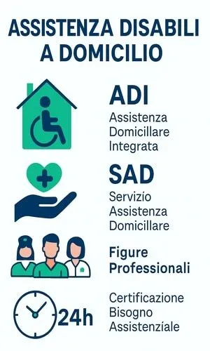 infografica sul tipo di assistenza specifica per i disabili