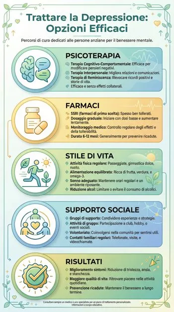 infografica trattamento depressione